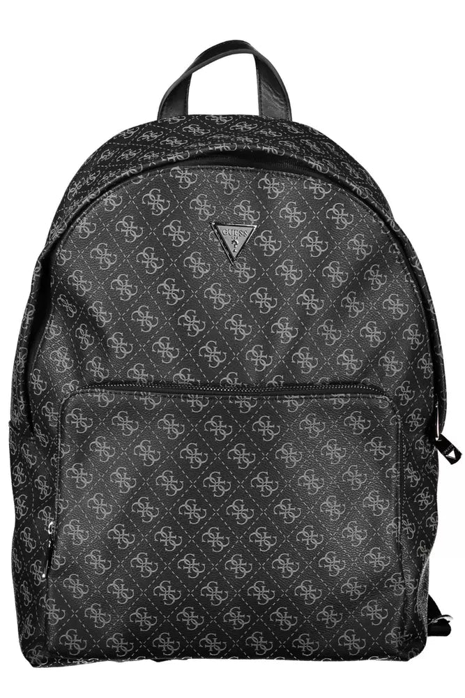 Guess Jeans Sleek Urban Black Backpack for Everyday Chic