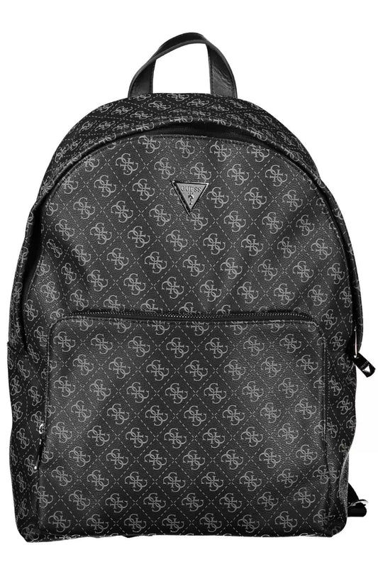 Guess Jeans Sleek Urban Black Backpack for Everyday Chic