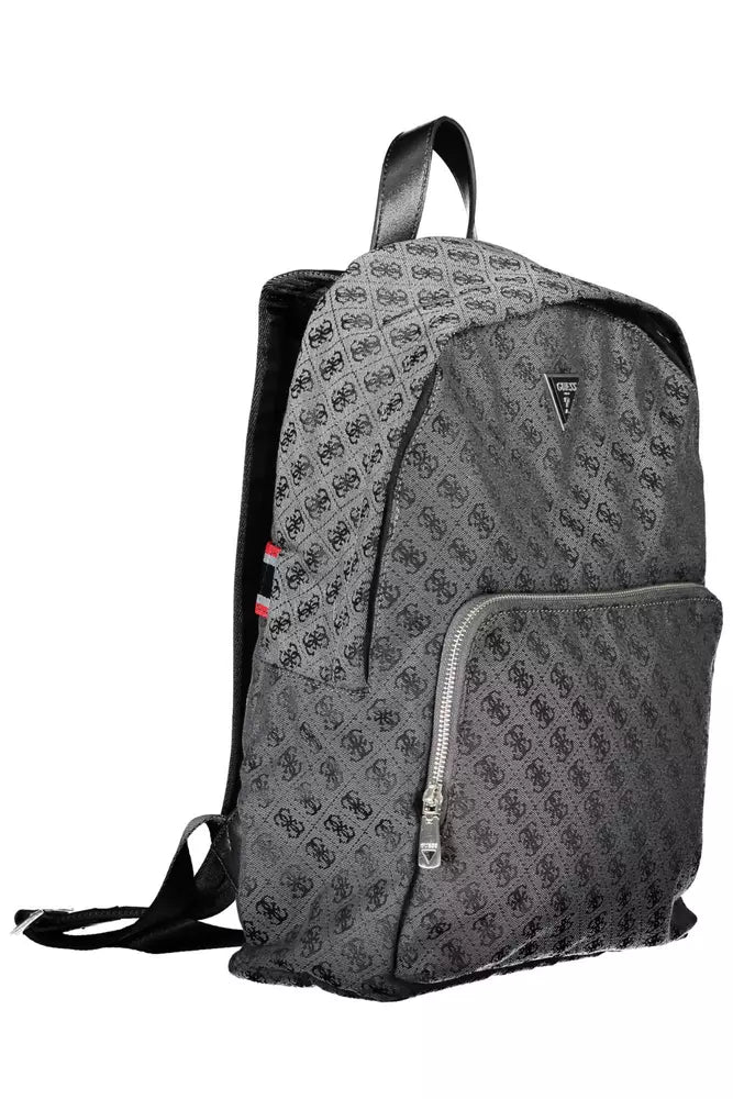 Guess Jeans Dapper Black Backpack with Laptop Space & Logo Detail