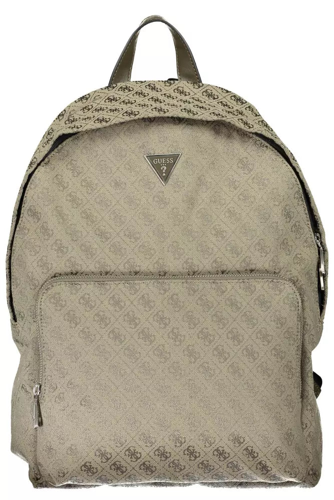 Guess Jeans Chic Green Backpack with Laptop Compartment