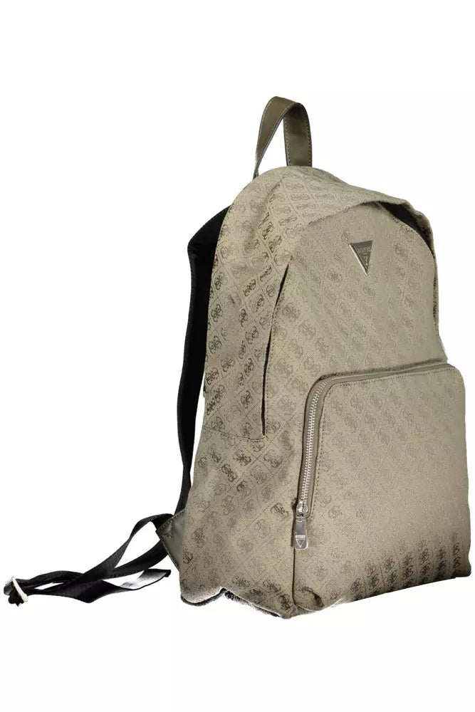 Guess Jeans Chic Green Backpack with Laptop Compartment