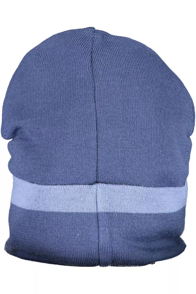 Harmont & Blaine Chic Blue Winter Cap with Contrasting Details