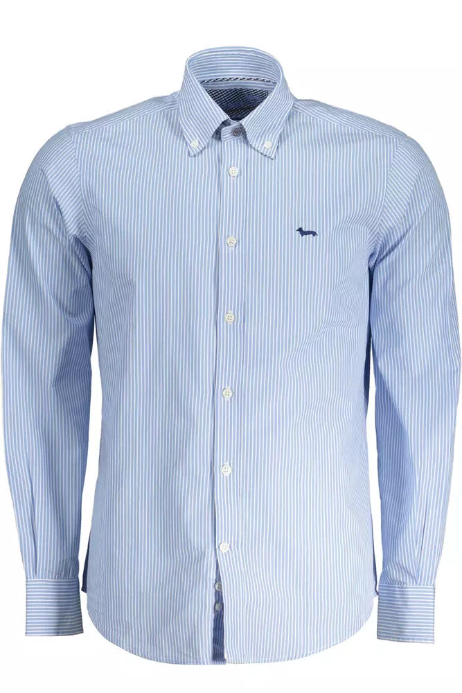 Harmont & Blaine Elegant Light Blue Button-Down Organic Shirt