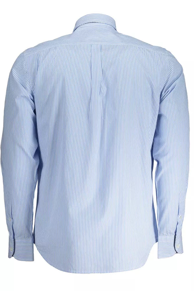 Harmont & Blaine Elegant Light Blue Button-Down Organic Shirt