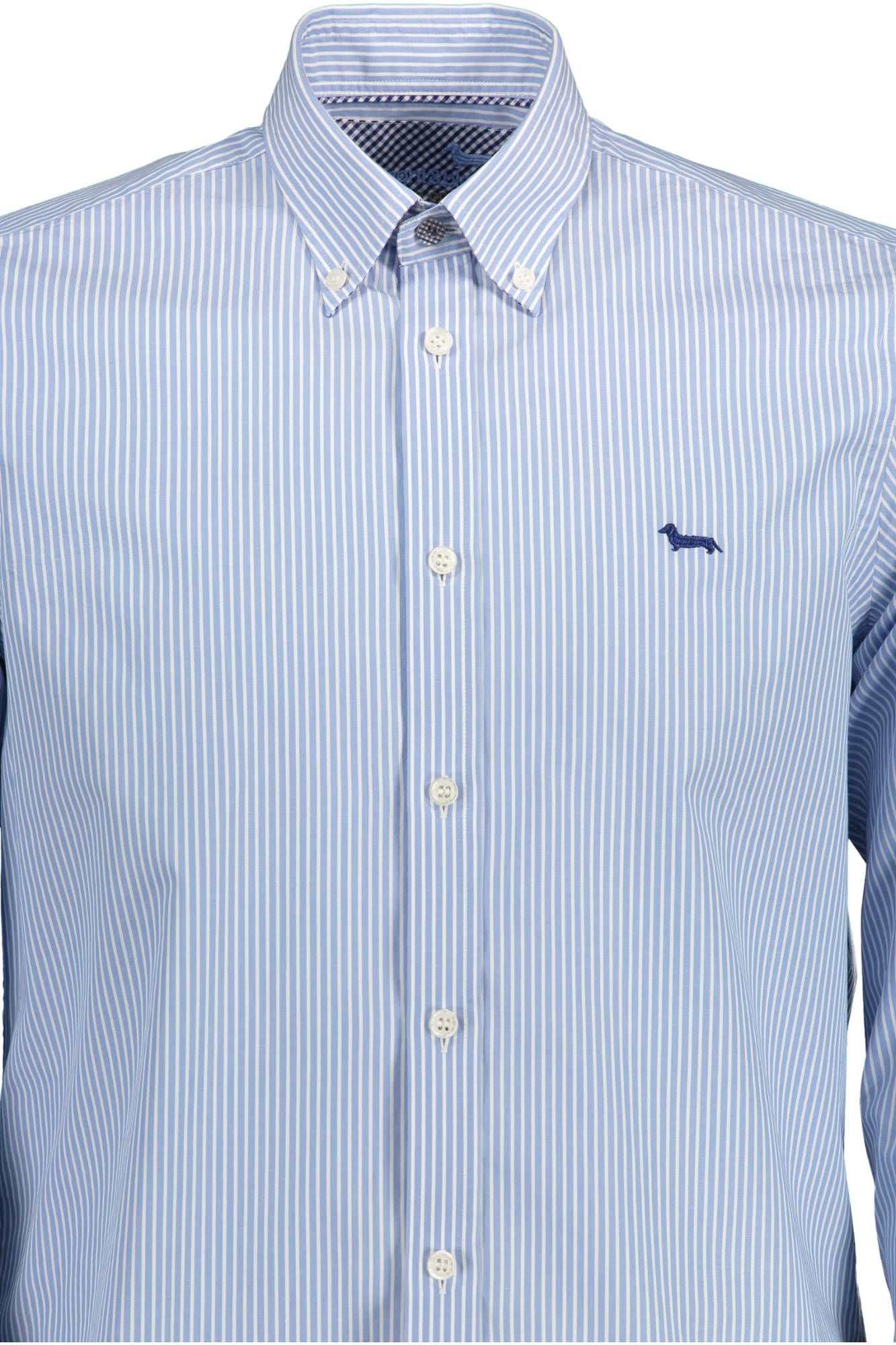 Harmont & Blaine Elegant Light Blue Organic Cotton Men's Shirt