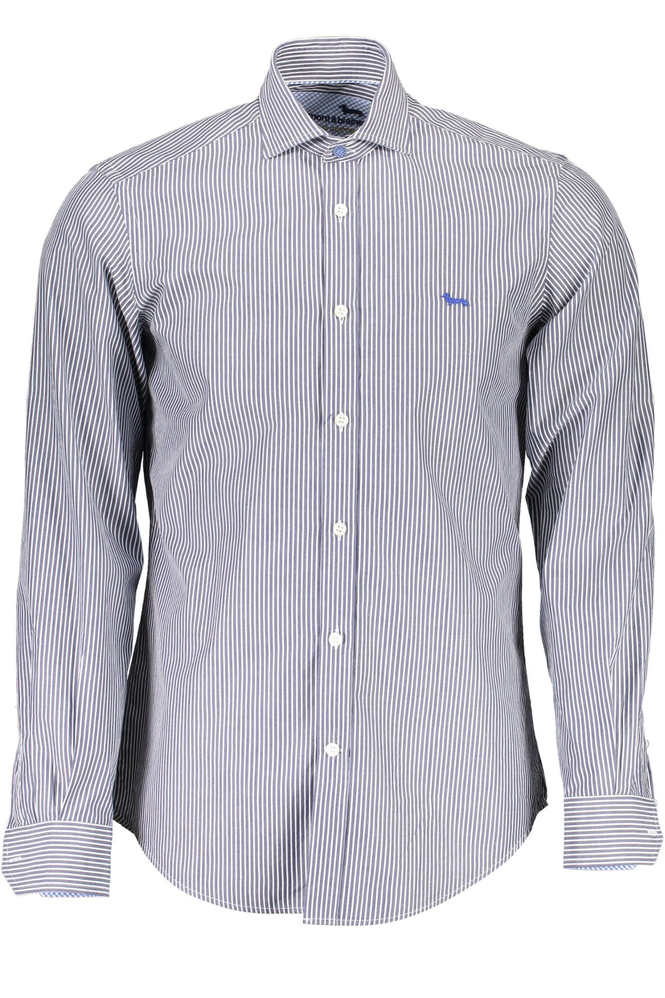 Harmont & Blaine Sleek Blue Organic Cotton Shirt with Logo