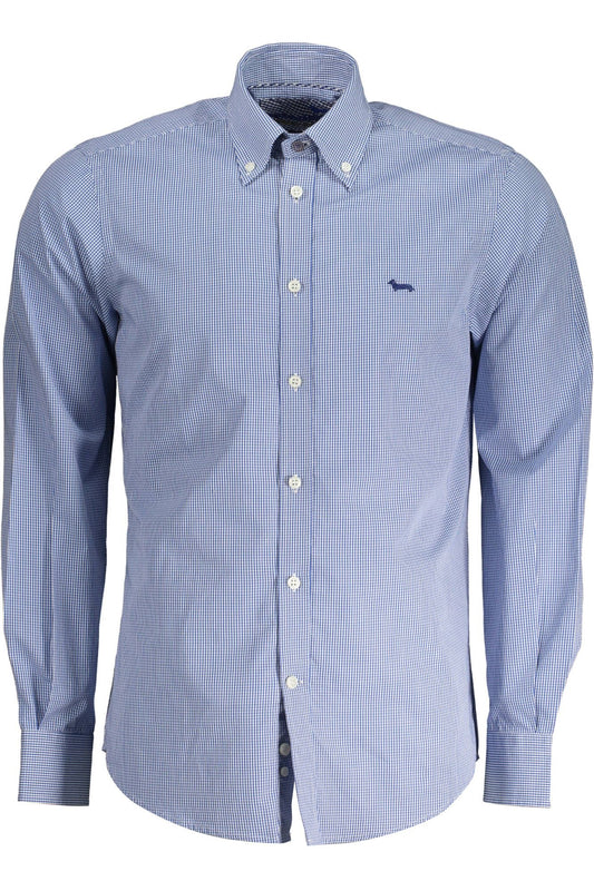 Harmont & Blaine Elegant Blue Organic Cotton Shirt for Men