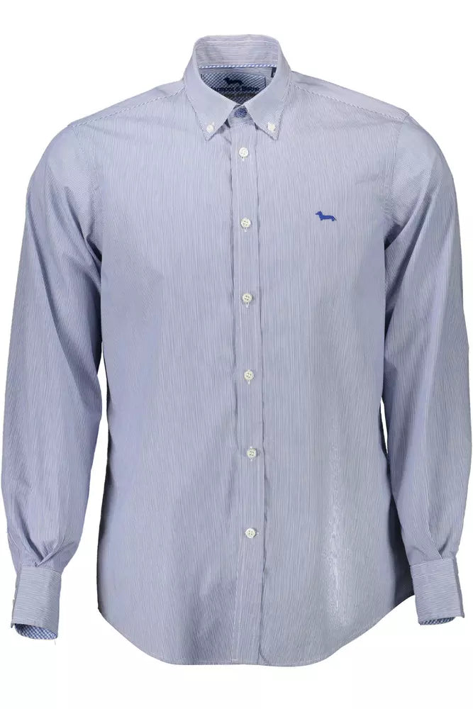 Harmont & Blaine Elegant Blue Long-Sleeved Button-Down Shirt