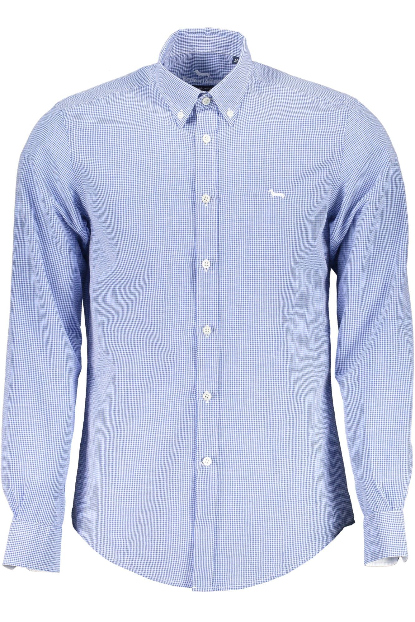 Harmont & Blaine Elegant Slim-Fit Blue Cotton Shirt