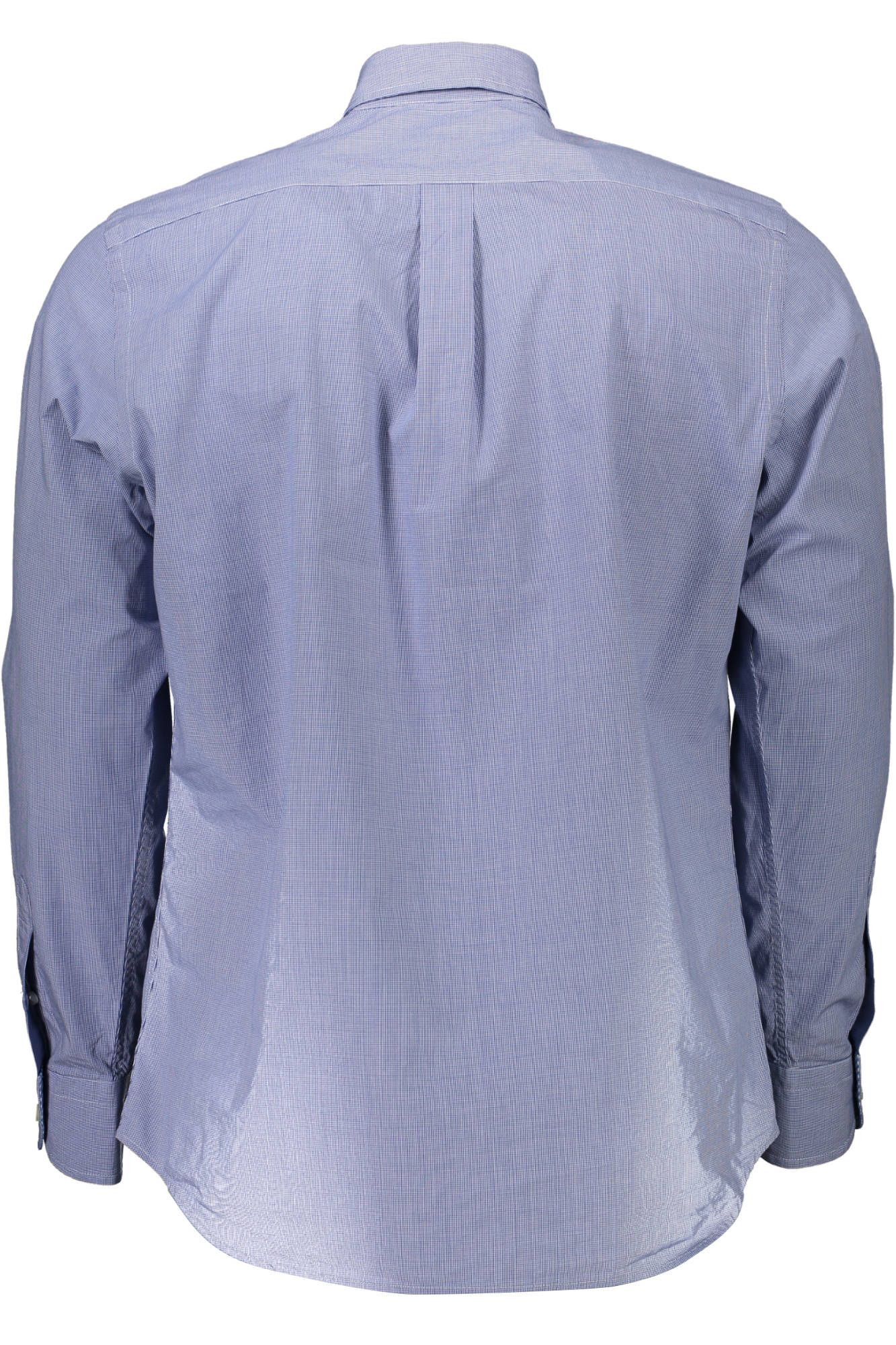 Harmont & Blaine Elegant Blue Button-Down Organic Cotton Shirt