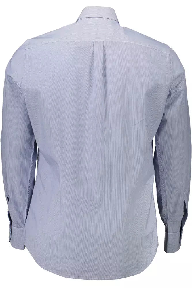 Harmont & Blaine Elegant Blue Long-Sleeved Button-Down Shirt