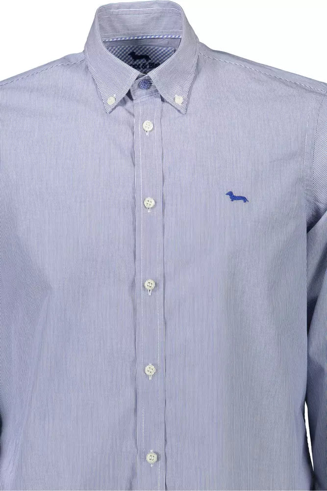 Harmont & Blaine Elegant Blue Long-Sleeved Button-Down Shirt