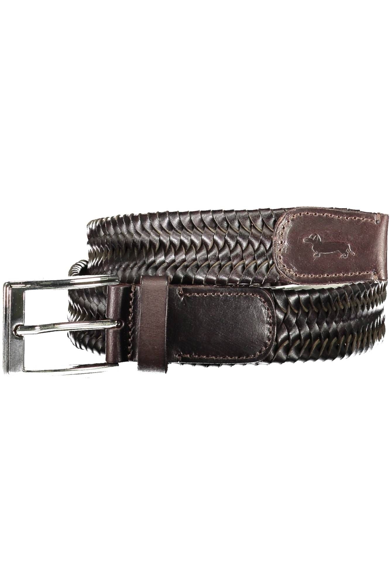 Harmont & Blaine Elegant Brown Leather Belt with Metal Buckle