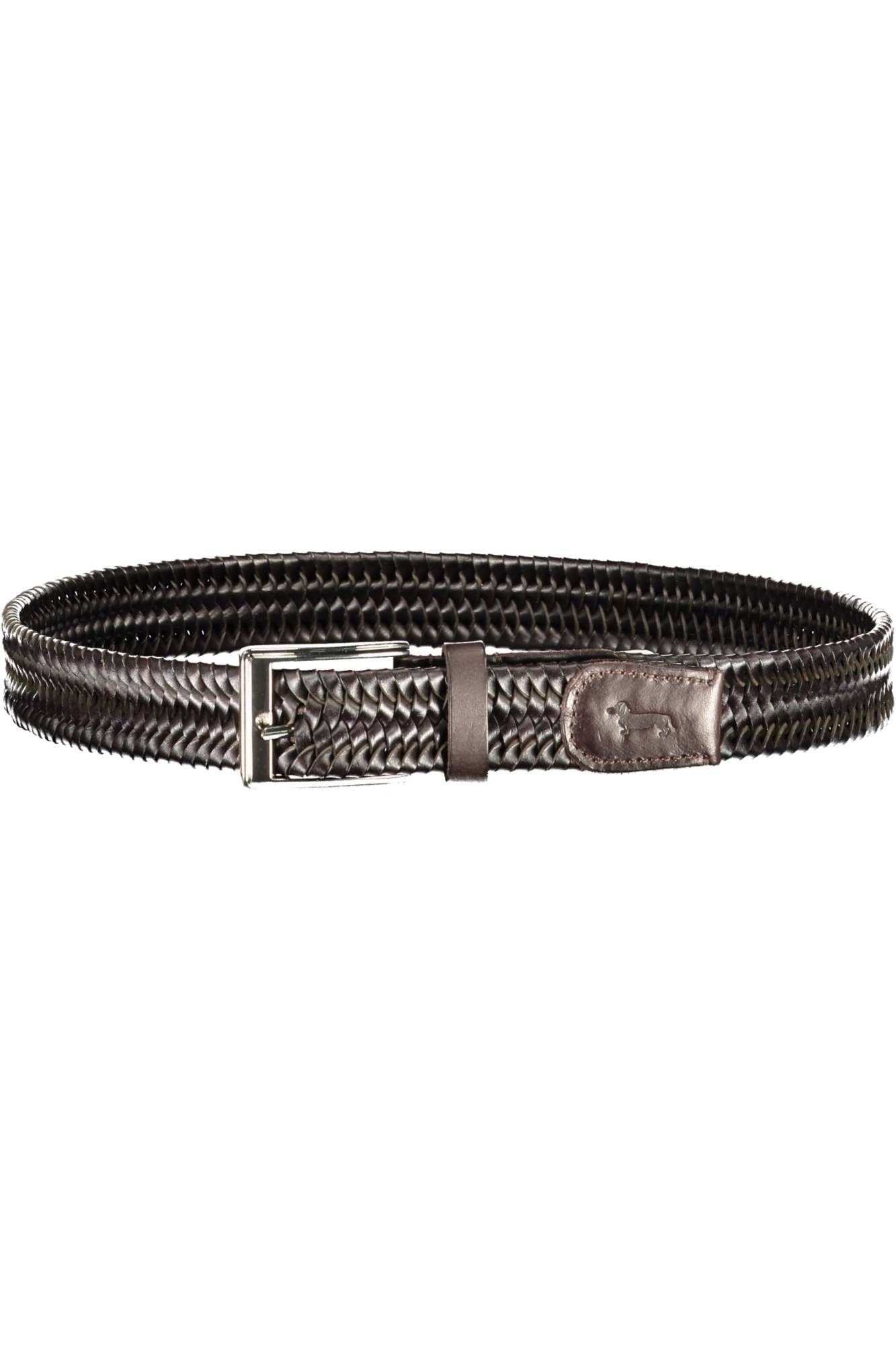 Harmont & Blaine Elegant Brown Leather Belt with Metal Buckle