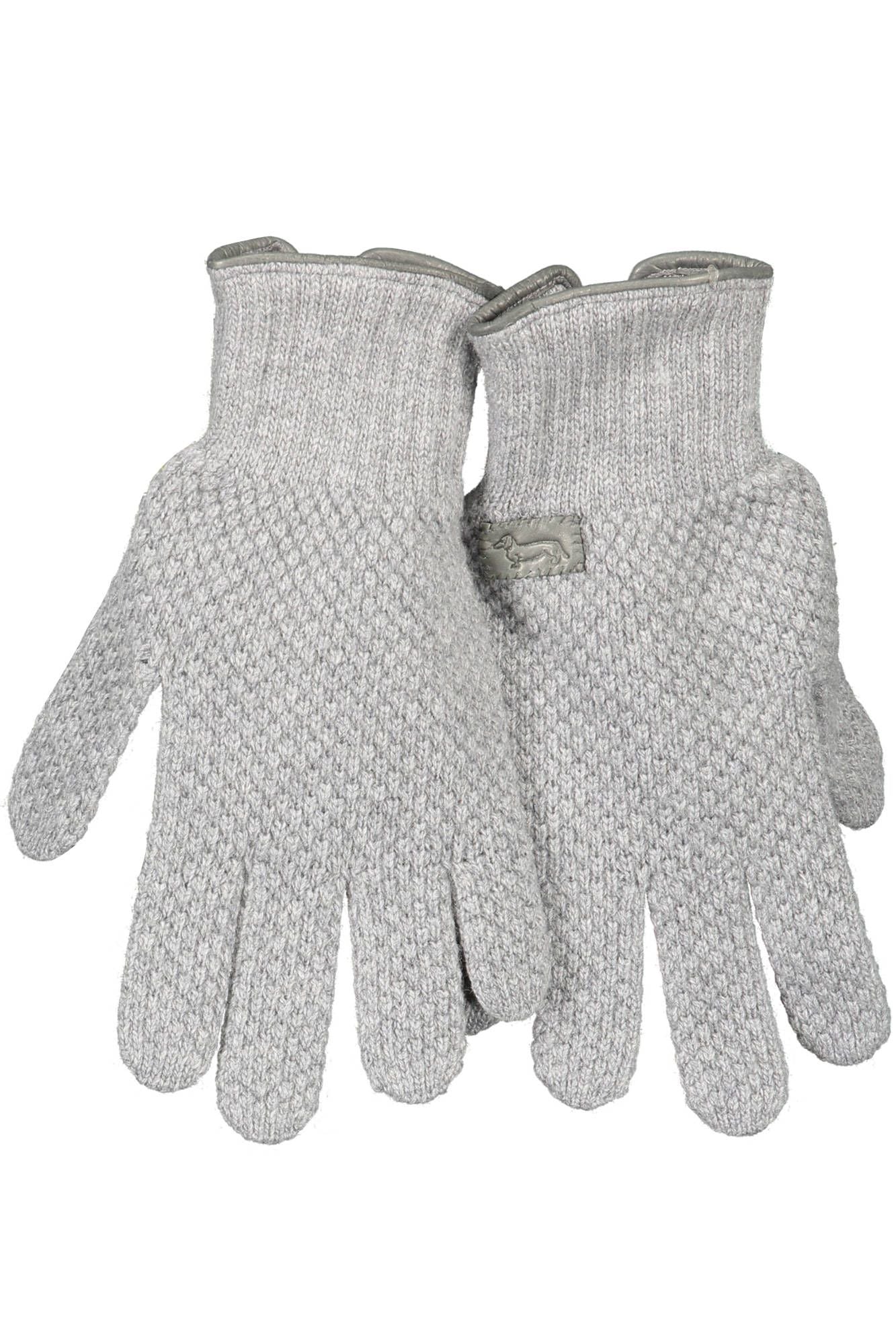 Harmont & Blaine Elegant Grey Wool Gloves for Men