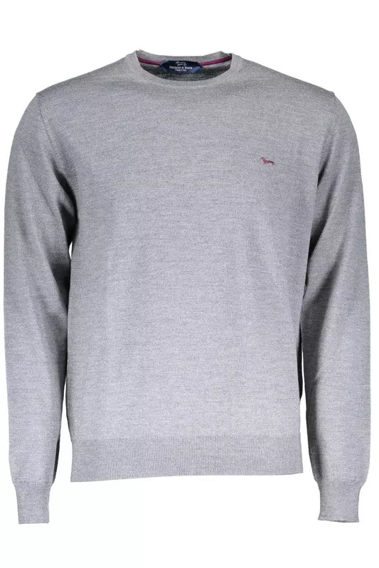 Harmont & Blaine Elegant Gray Woolen Crewneck Sweater