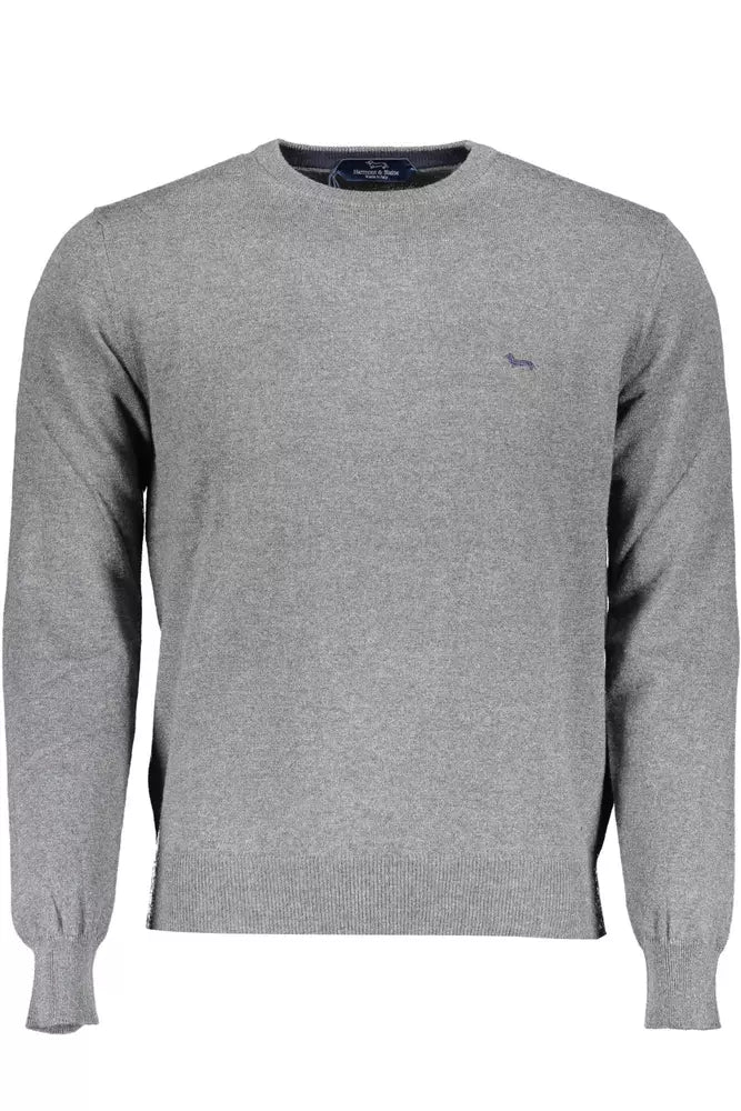 Harmont & Blaine Elegant Gray Cotton Blend Sweater