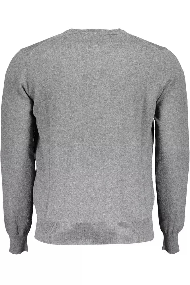 Harmont & Blaine Elegant Gray Cotton Blend Sweater