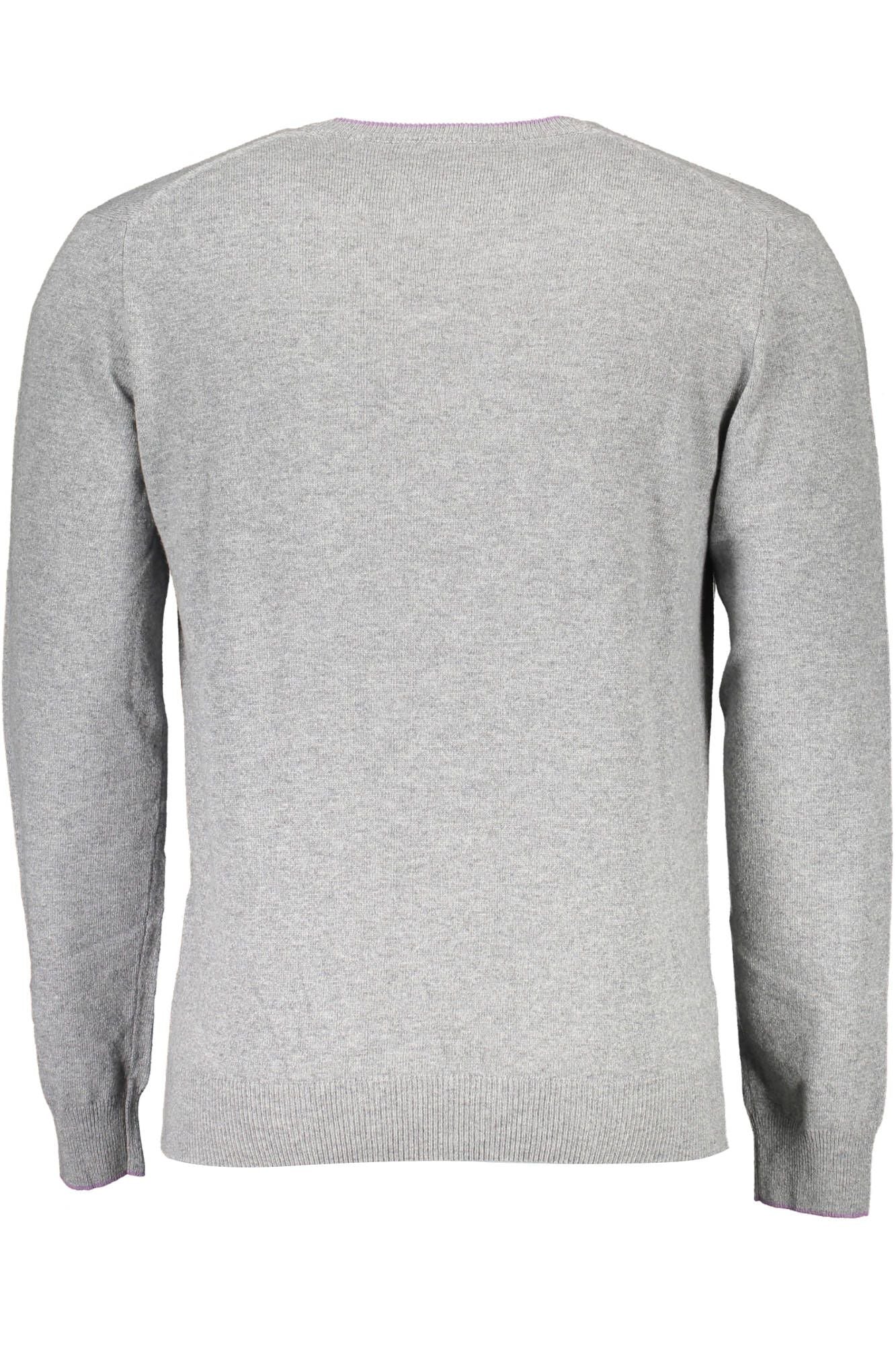 Harmont & Blaine Elegant V-Neck Sweater with Contrasting Details