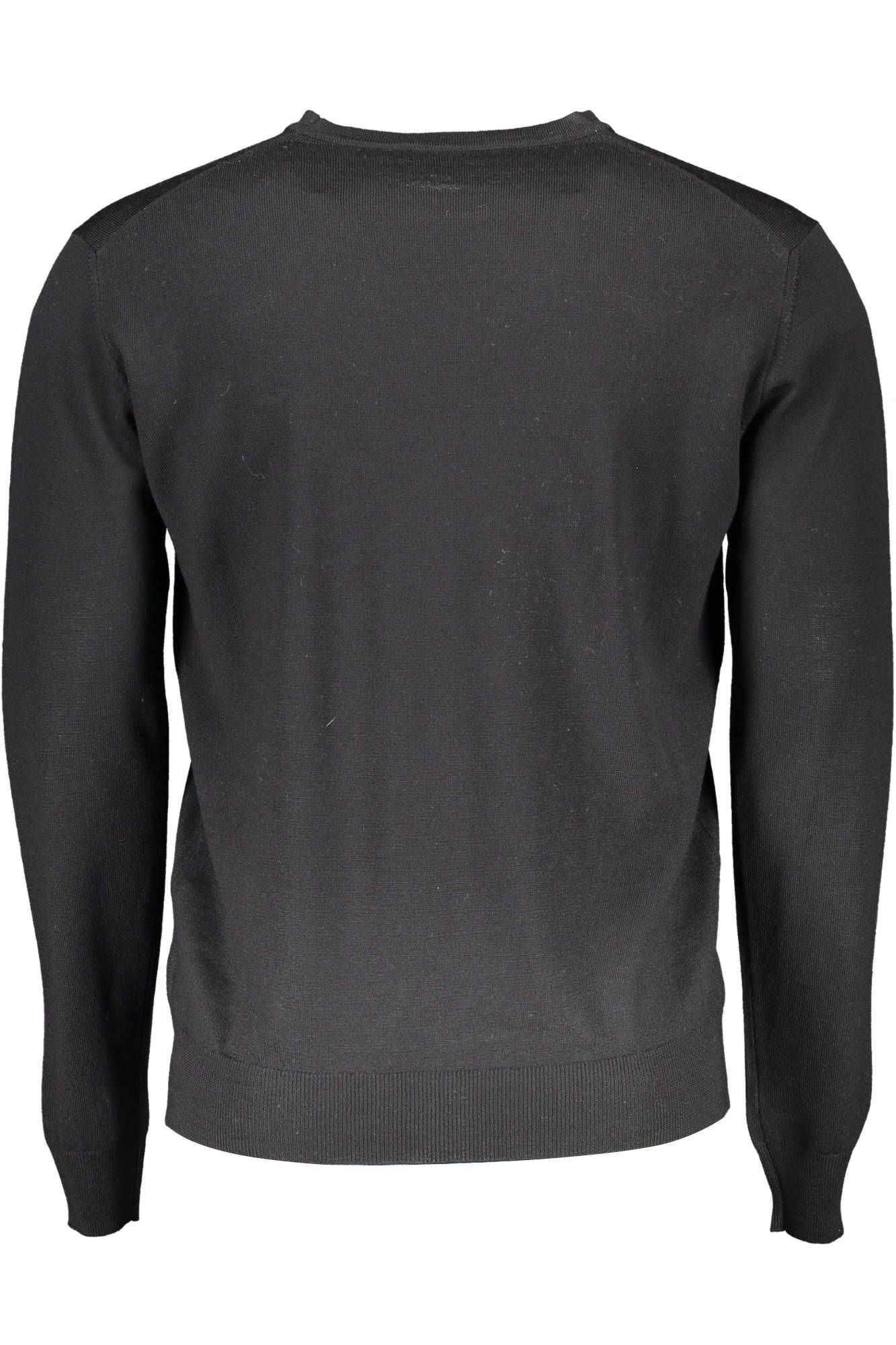 Harmont & Blaine Elegant Crew Neck Wool Sweater in Black