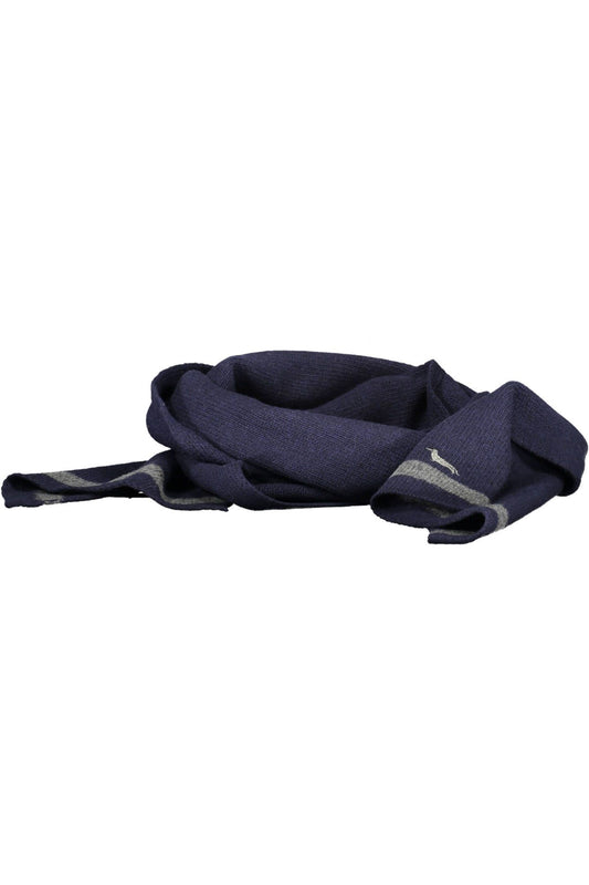 Harmont & Blaine Elegant Wool-Cashmere Blue Scarf