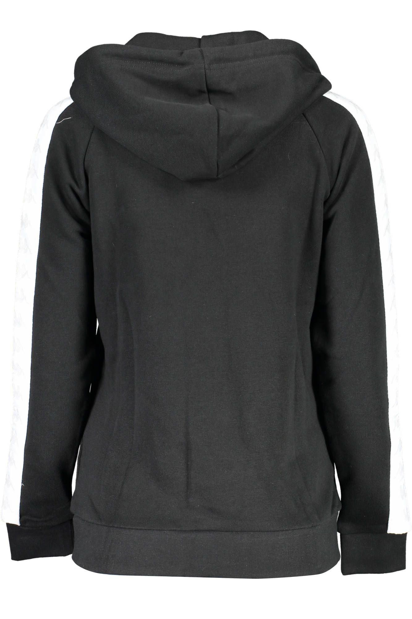 Kappa Sleek Black Cotton Hooded Sweatshirt