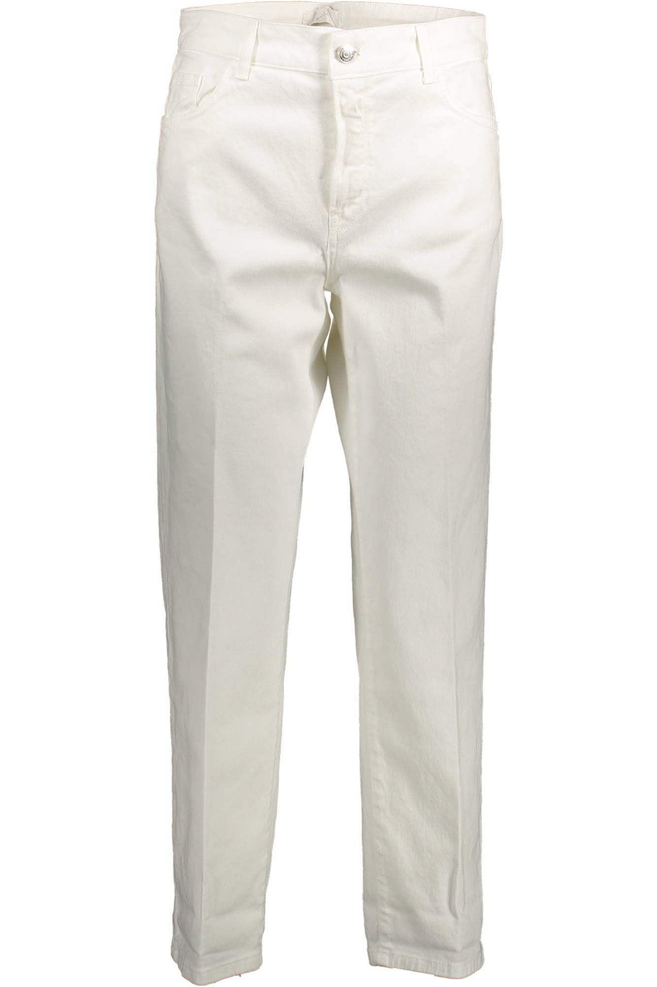 Kocca Chic White Cotton Blend Trousers