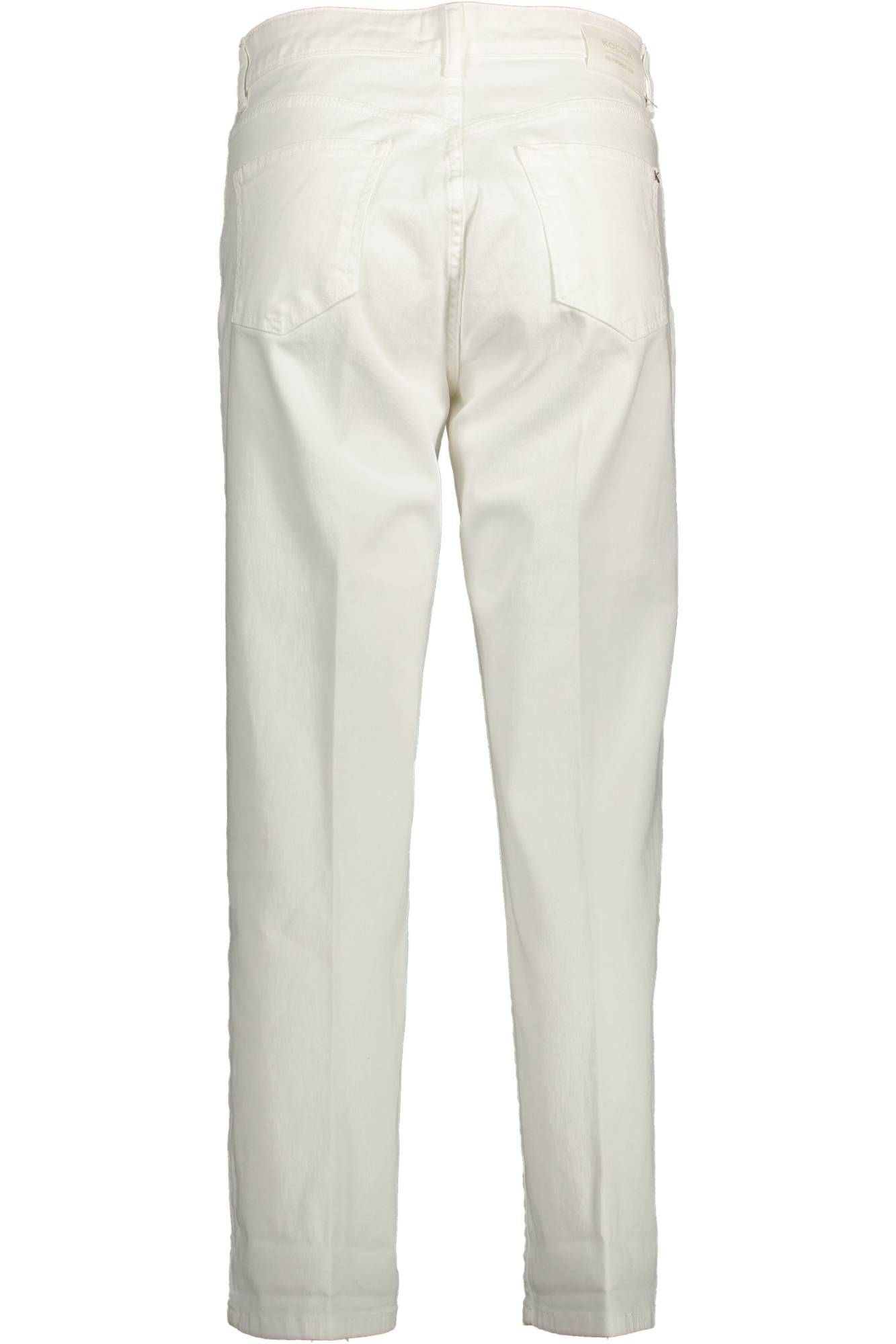 Kocca Chic White Cotton Blend Trousers