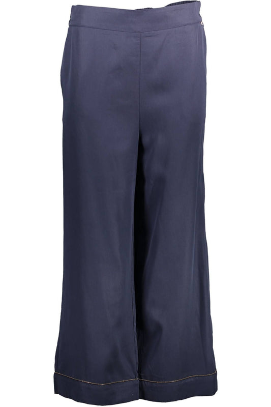 Kocca Chic Blue Trousers with Contrasting Details