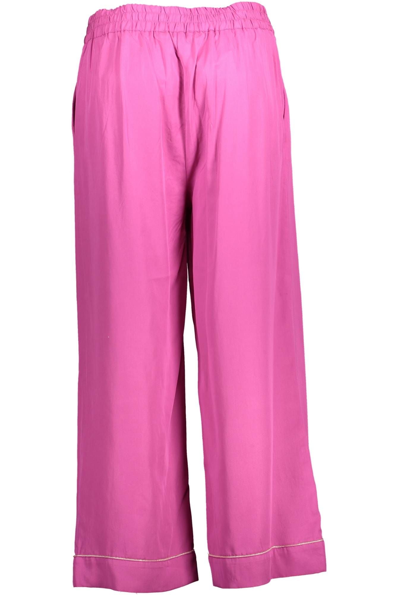 Kocca Chic Pink Trousers with Elastic Waistband