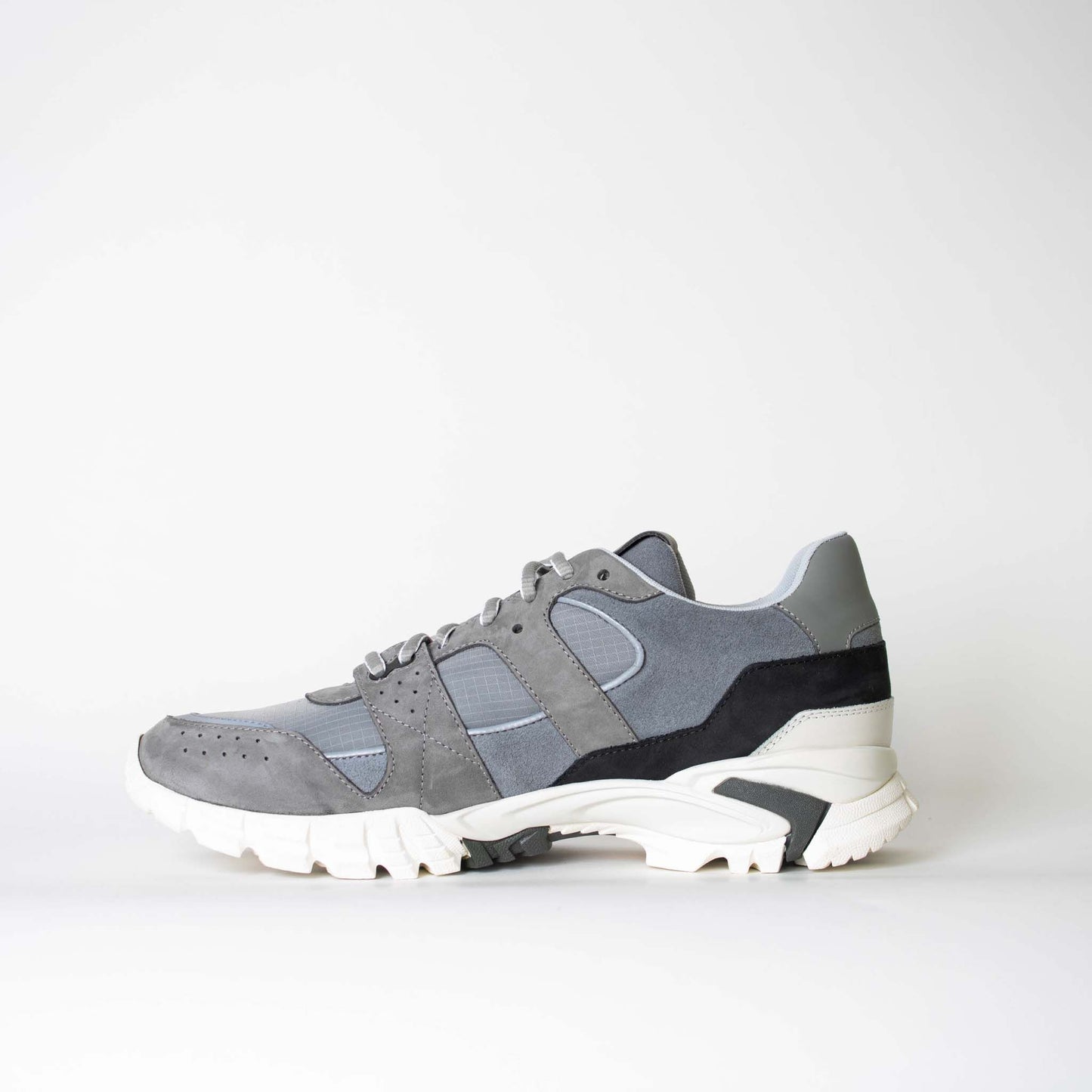 Lardini Sleek Gray Suede Leather Sneakers