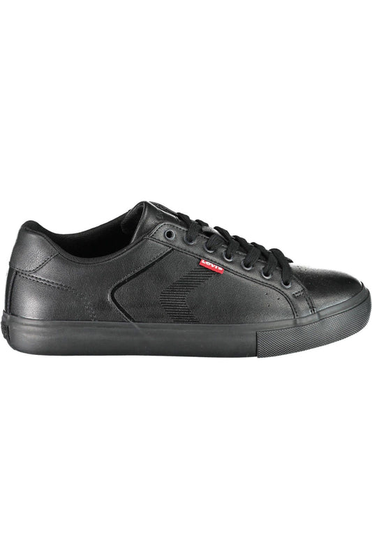 Levi's Sleek Black Polyester Sneakers with Logo Detail