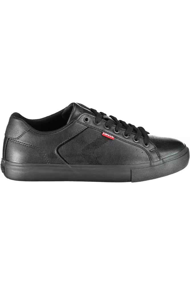 Levi's Sleek Black Laced Sports Sneakers