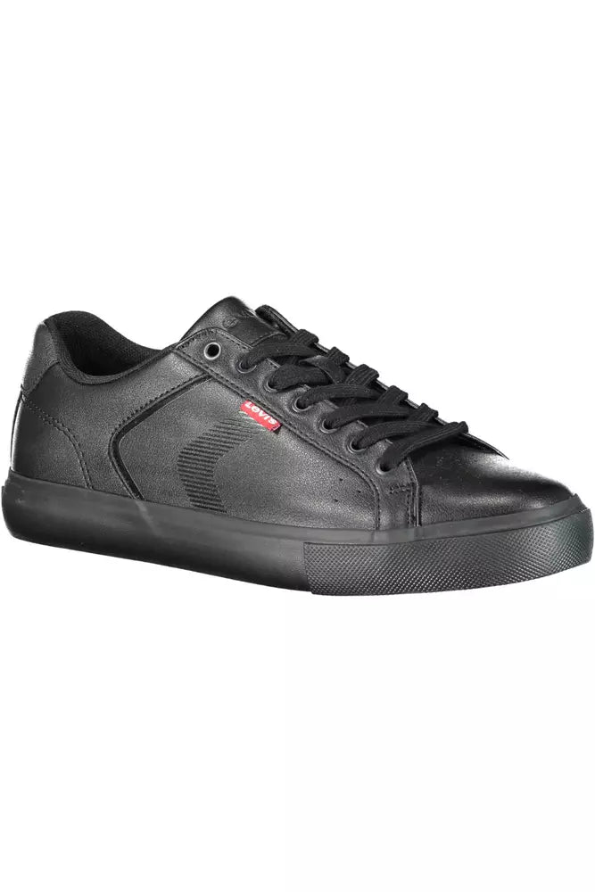 Levi's Sleek Black Laced Sports Sneakers