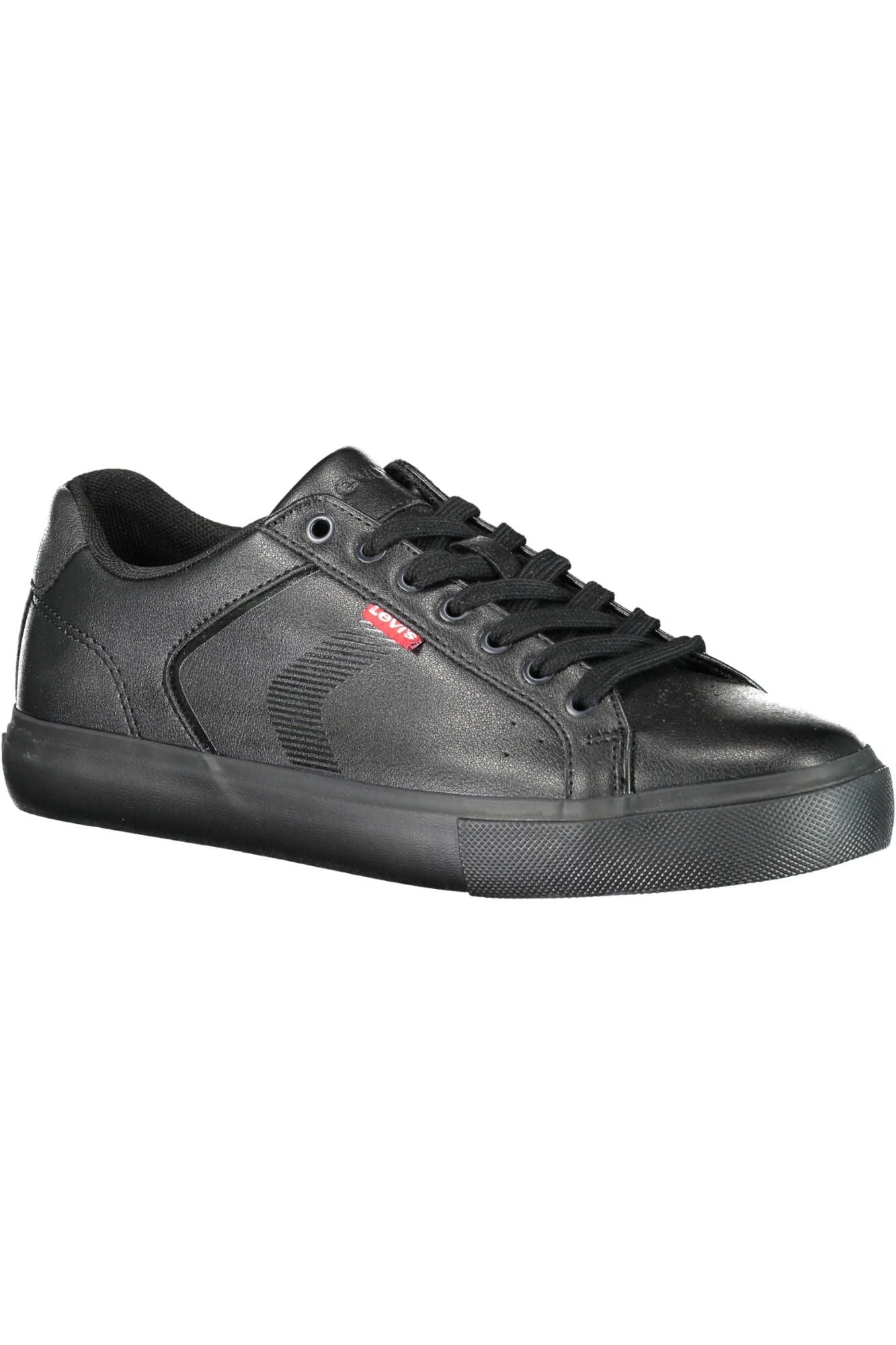 Levi's Sleek Black Polyester Sneakers with Logo Detail