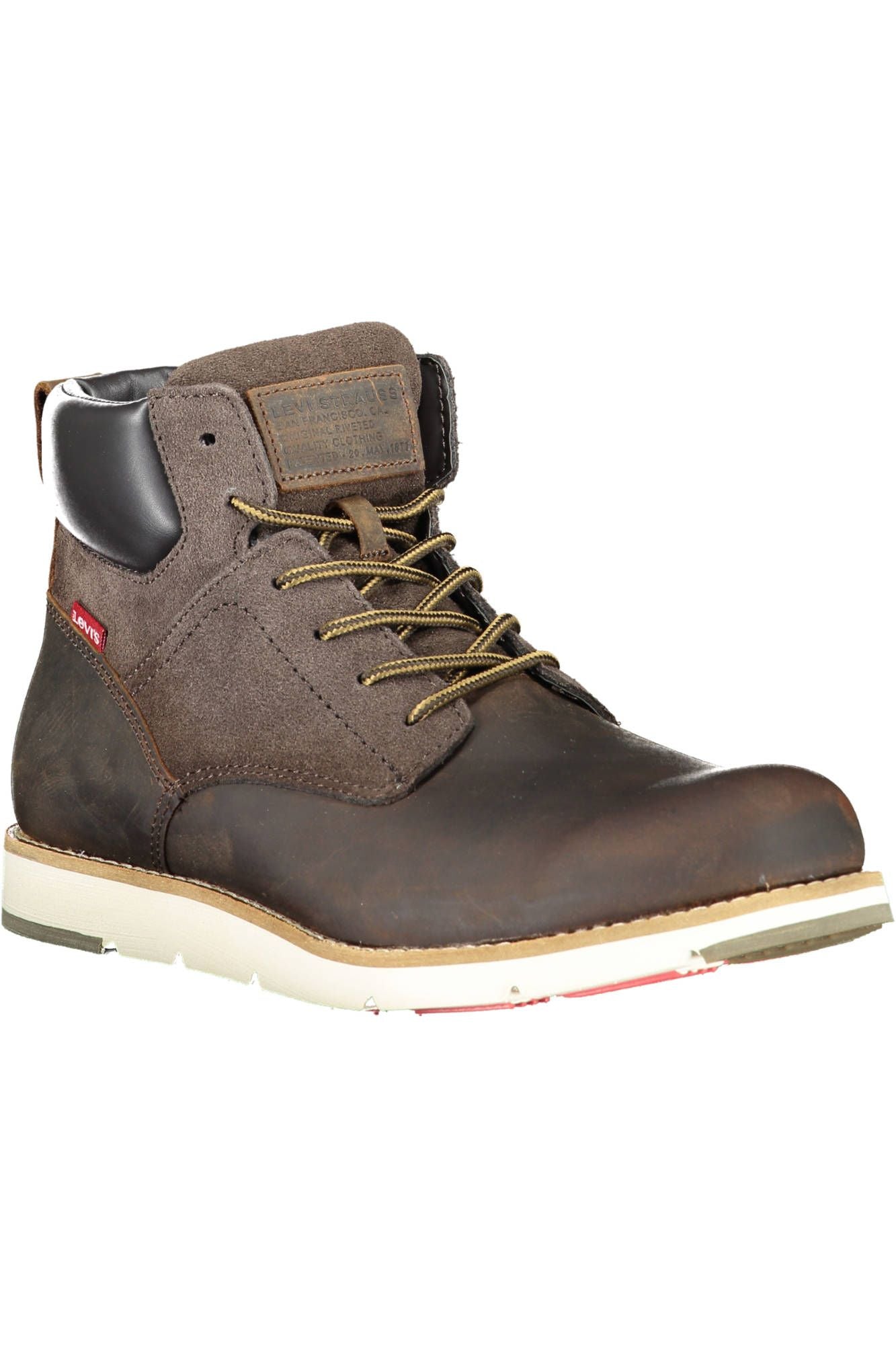 Levi's Chic Brown Lace-Up Boots with Logo Detail