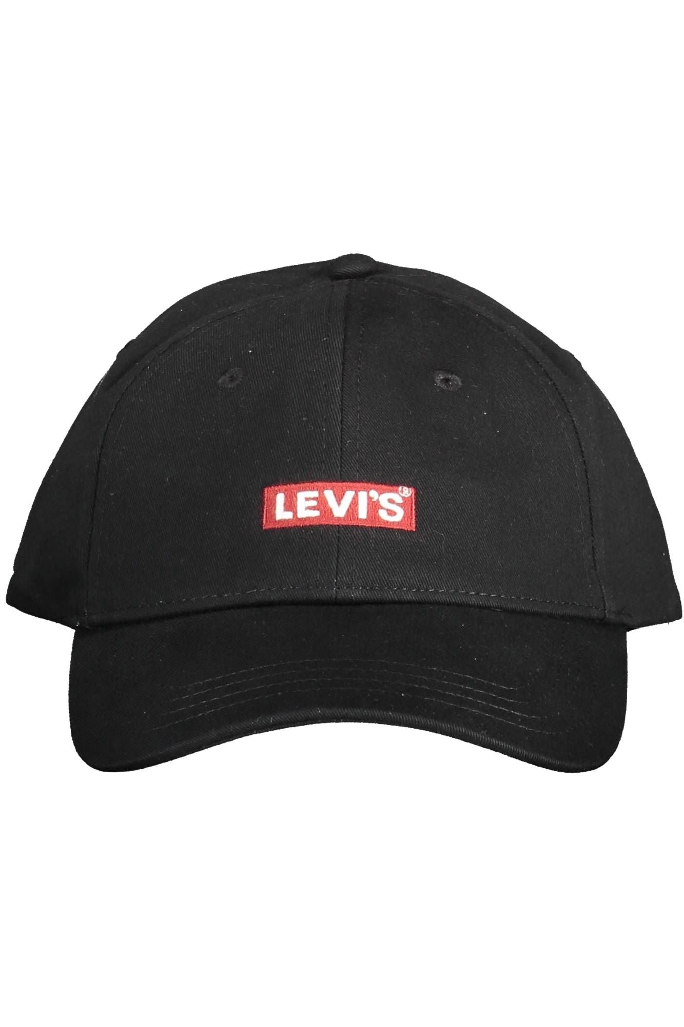 Levi's Chic Embroidered Visor Cap in Elegant Black