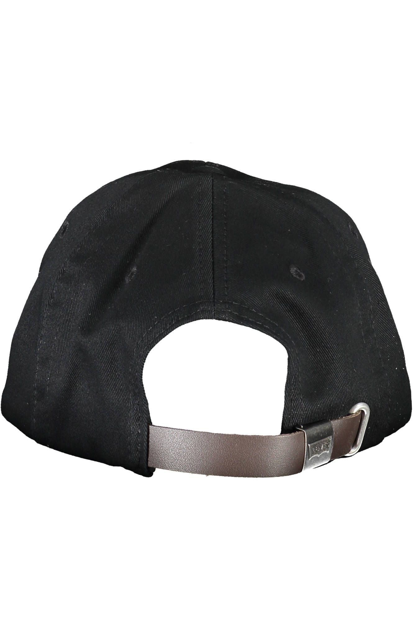 Levi's Sleek Black Cotton Cap with Logo Visor