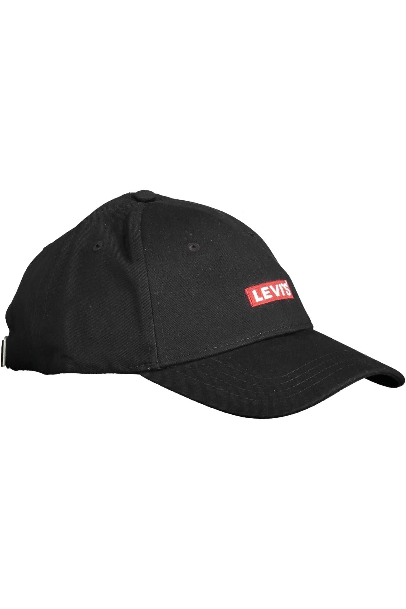 Levi's Chic Embroidered Visor Cap in Elegant Black