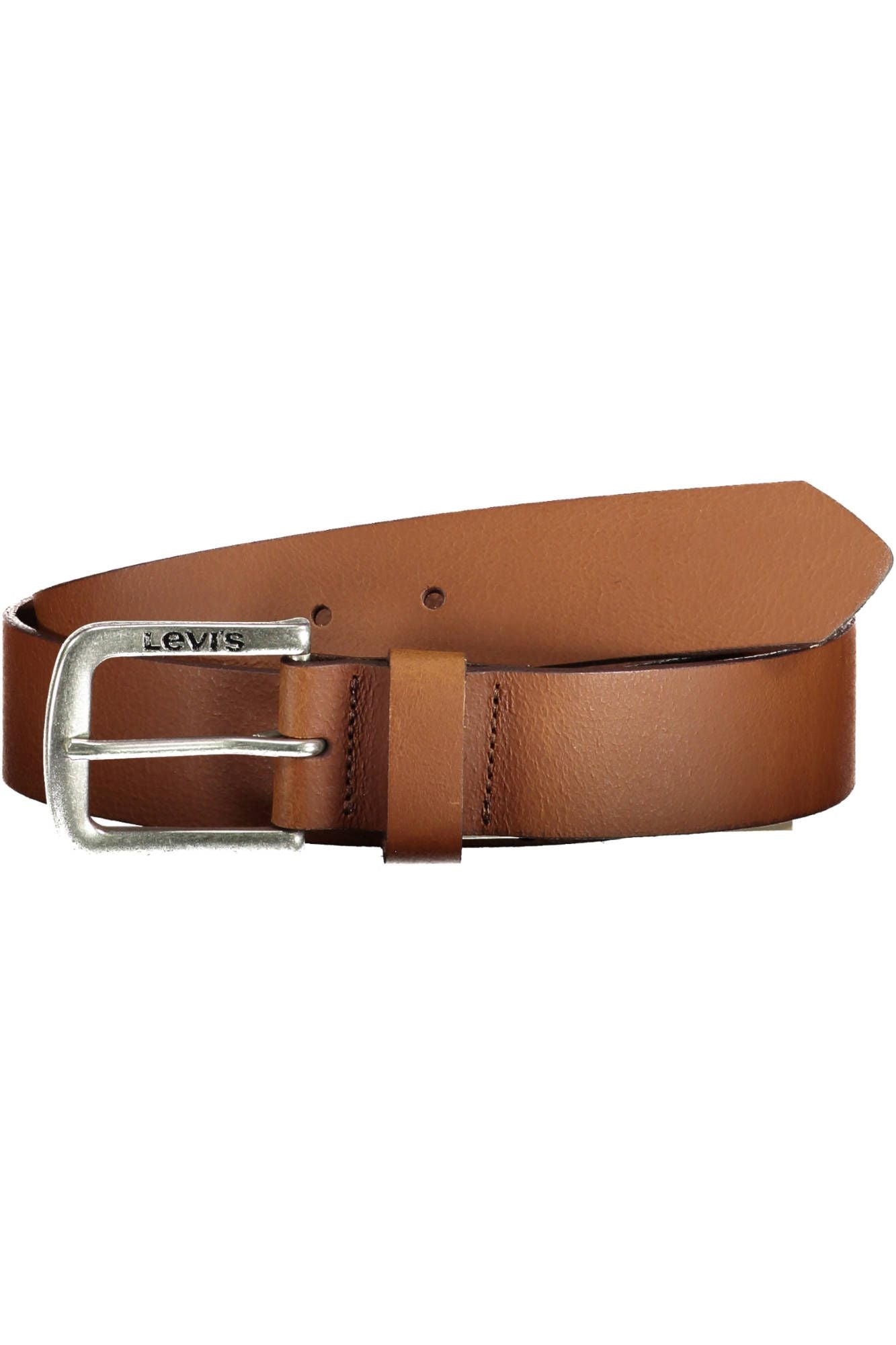 Levi's Elegant Brown Leather Belt with Metal Buckle