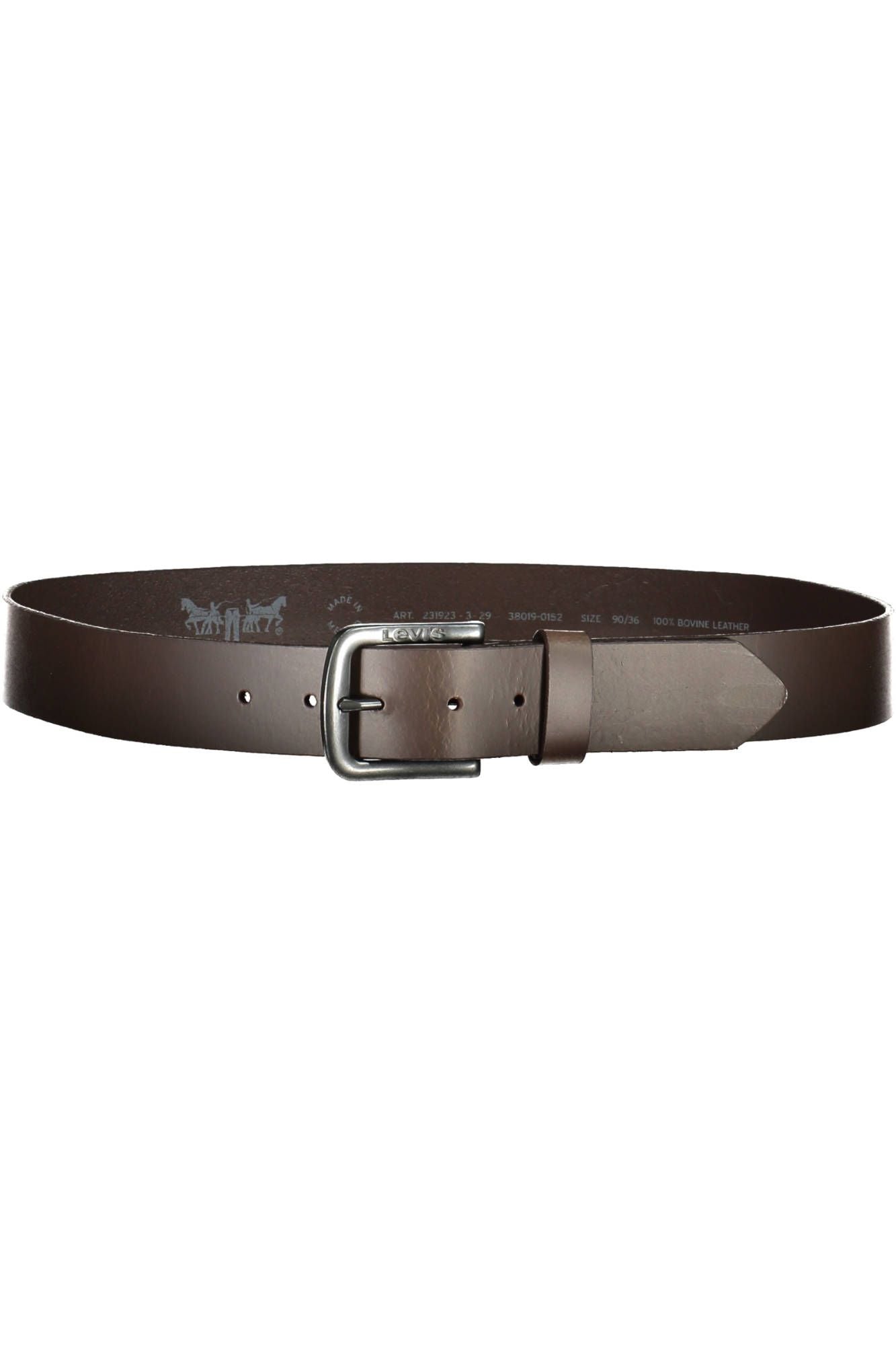 Levi's Classic Brown Leather Belt with Metal Buckle