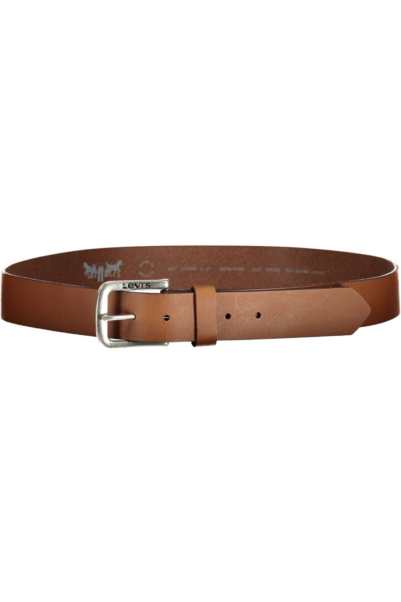 Levi's Elegant Brown Leather Belt with Metal Buckle