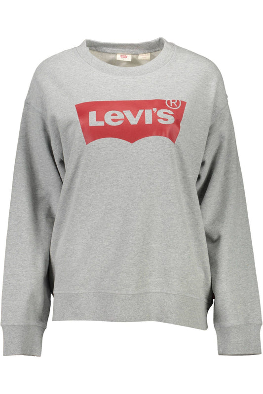 Levi's Chic Gray Long-Sleeved Round Neck Sweatshirt