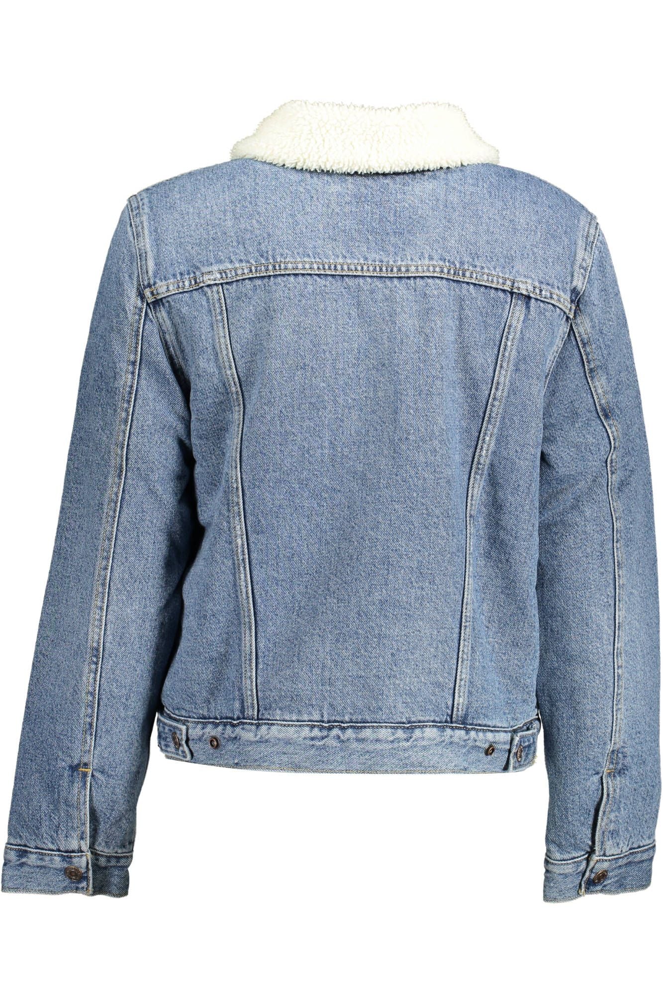 Levi's Chic Light Blue Denim Fur Jacket