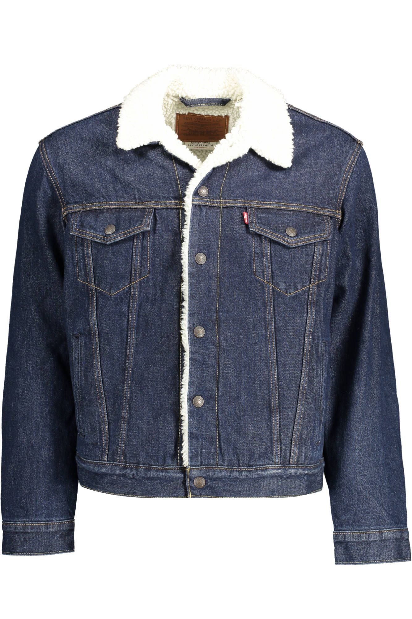 Levi's Classic Blue Denim Jacket with Padded Warmth