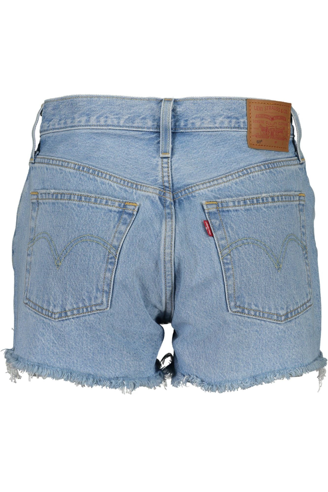 Levi's Chic Light Blue Worn Effect Denim Shorts