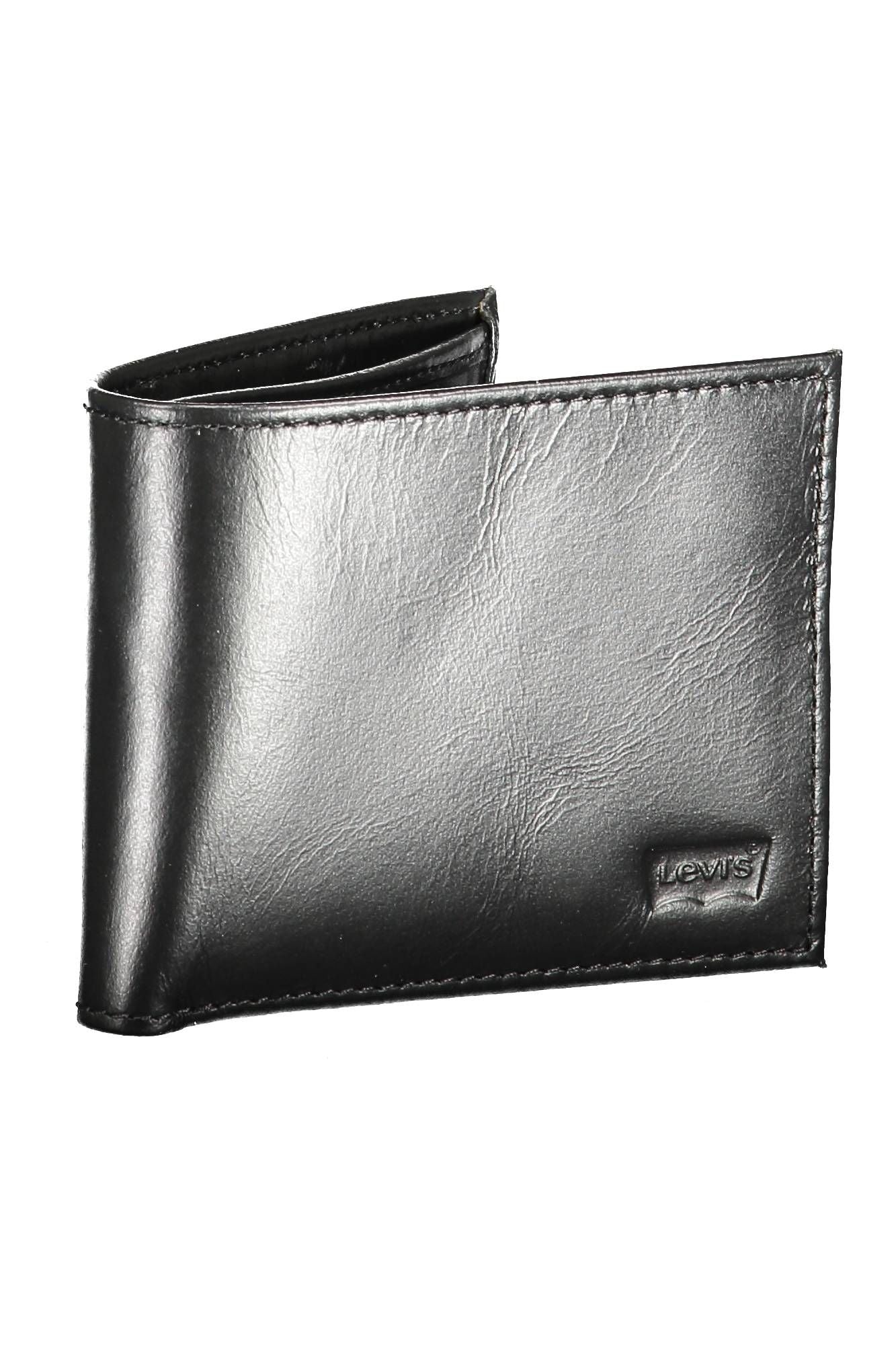 Levi's Sleek Black Leather Bi-Fold Wallet