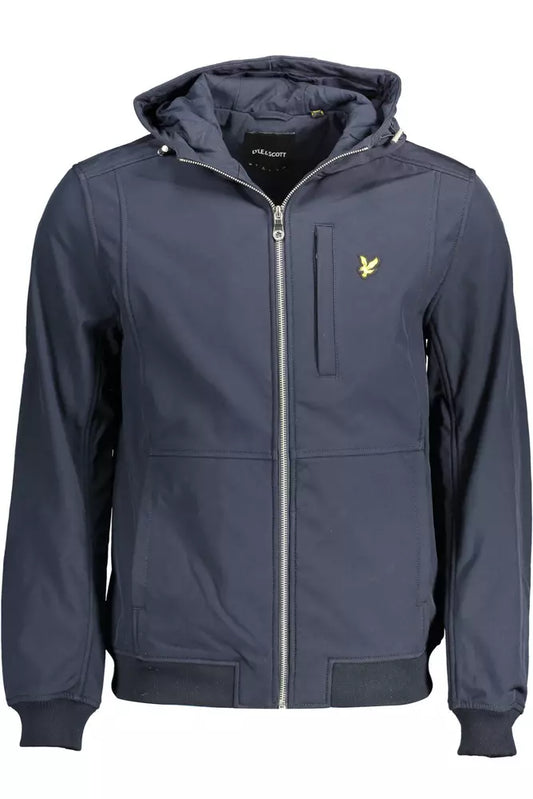 Lyle & Scott Chic Blue Hooded Casual Jacket