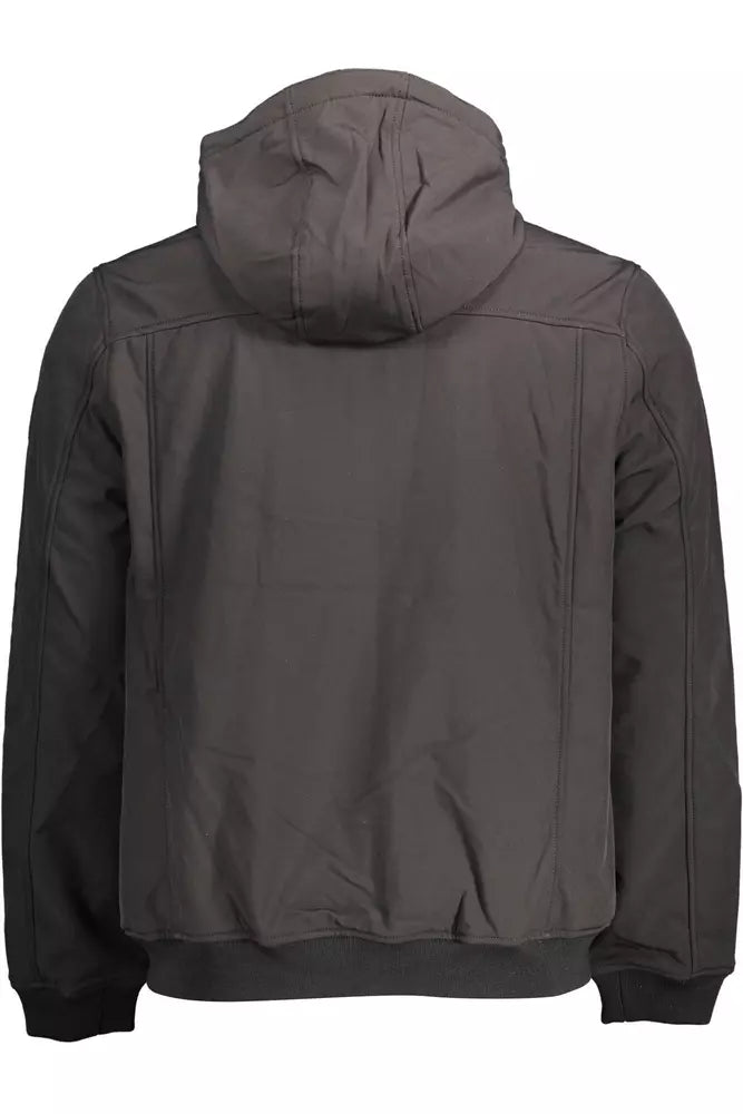 Lyle & Scott Sleek Black Hooded Jacket with Contrast Details