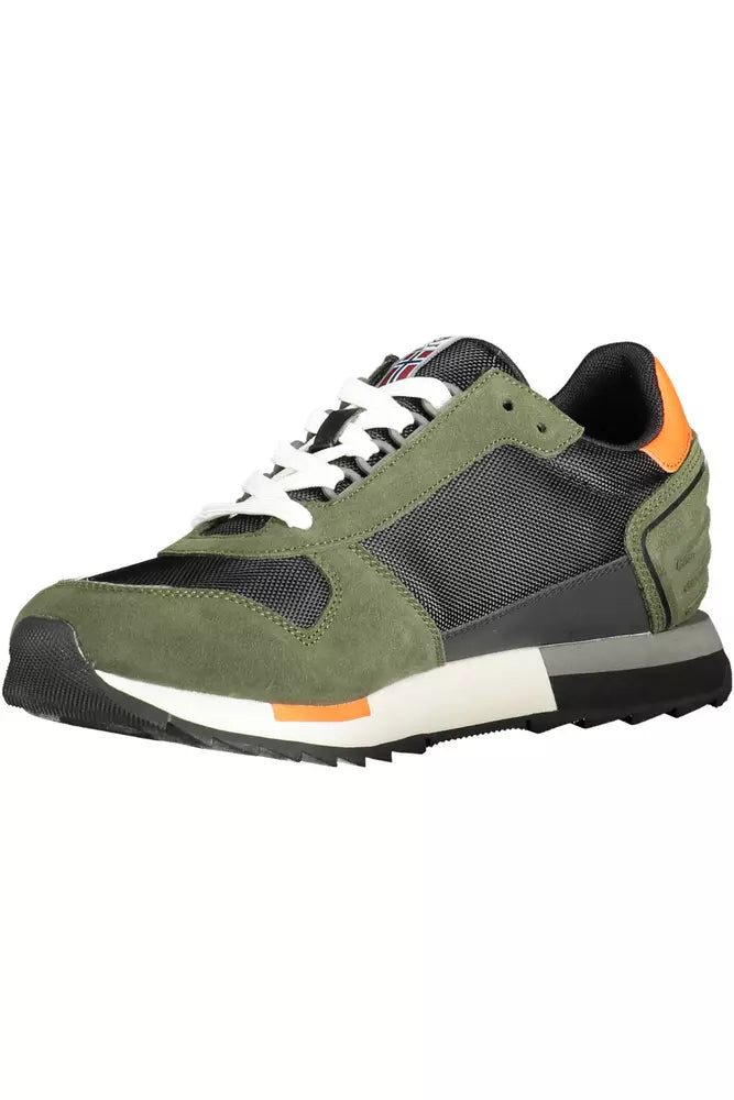 Napapijri Trendy Green Lace-Up Sneakers